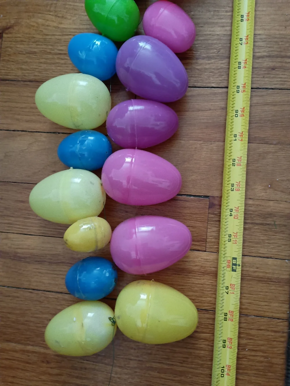 Homemade Colorful Plastic Easter Egg Garland Arch Decor